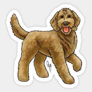Dog -  Goldendoodle - Apricot Sticker